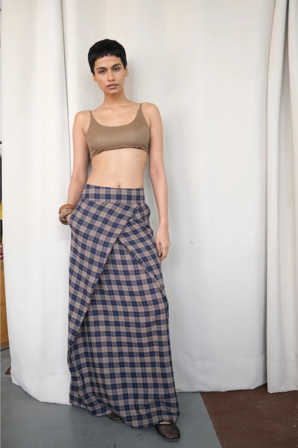 NAY SHAWL SKIRT-MIDNIGHT