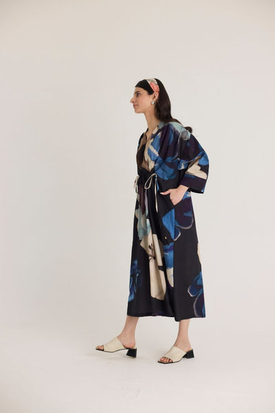 ROCCO DRAWSTRING KAFTAN DRESS