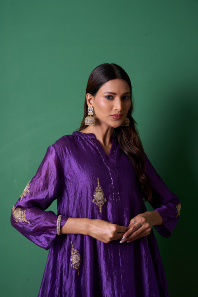 Paradise Kurta Set - Purple