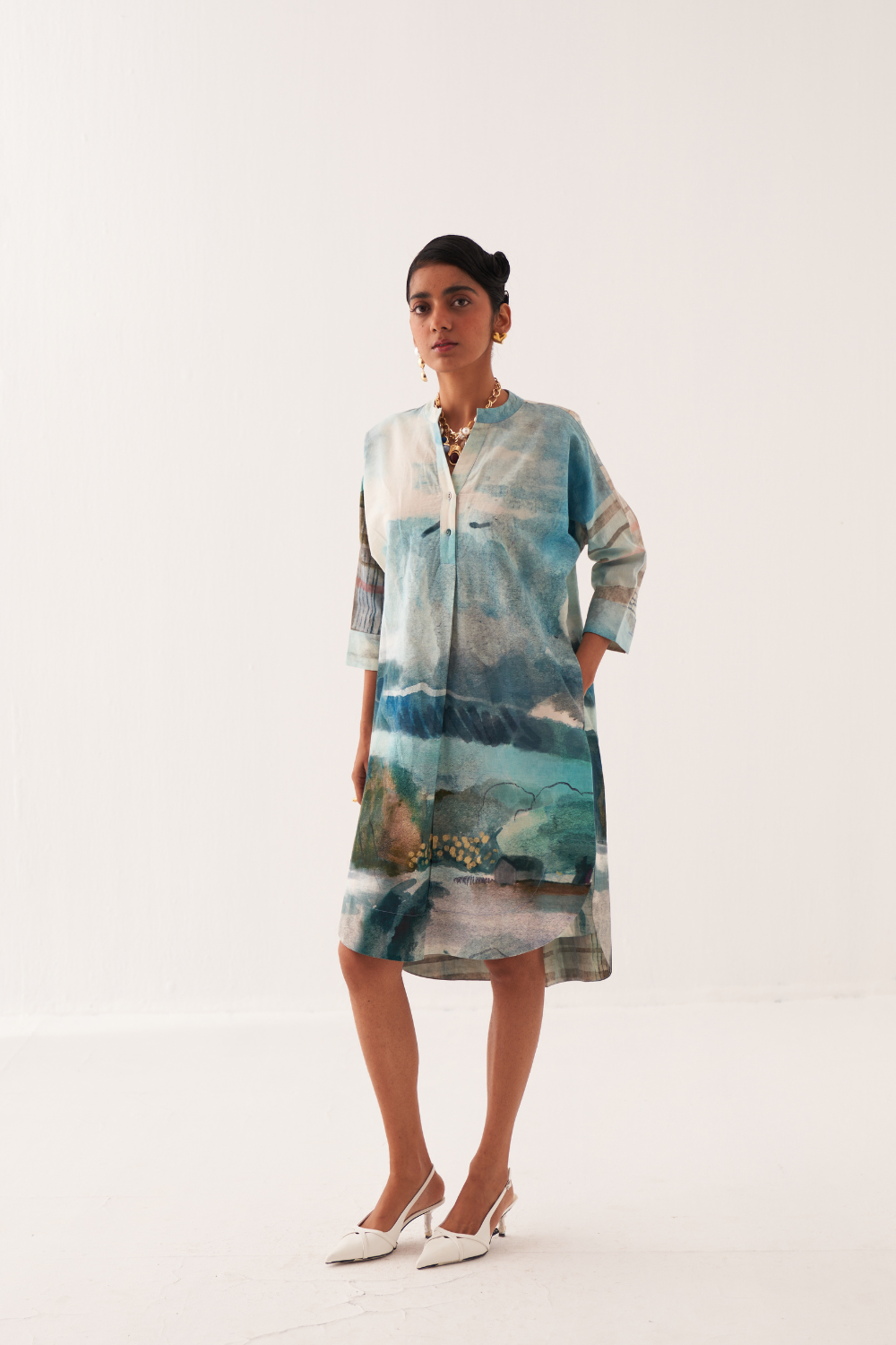 Sky Batwing Dress