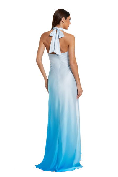 68501-Halter Neck Gown-Blue Ombre