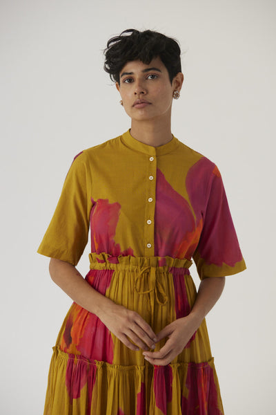 PINK POPPIES TEIRD DRESS