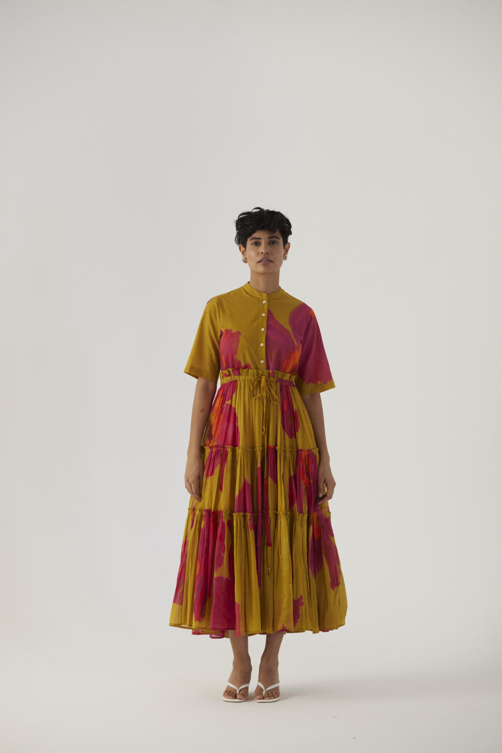 PINK POPPIES TEIRD DRESS
