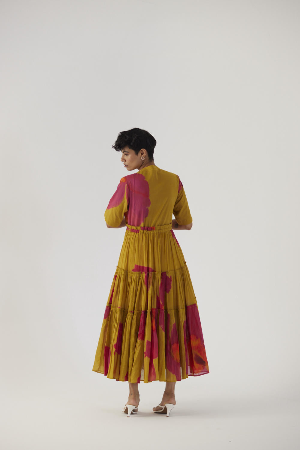 PINK POPPIES TEIRD DRESS