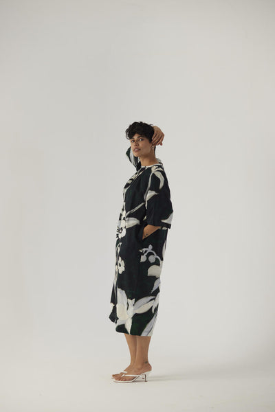 CHICORY BLACK MIDI DRESS