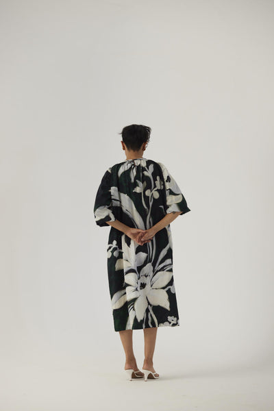 CHICORY BLACK MIDI DRESS