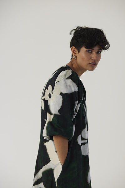 CHICORY BLACK MIDI DRESS
