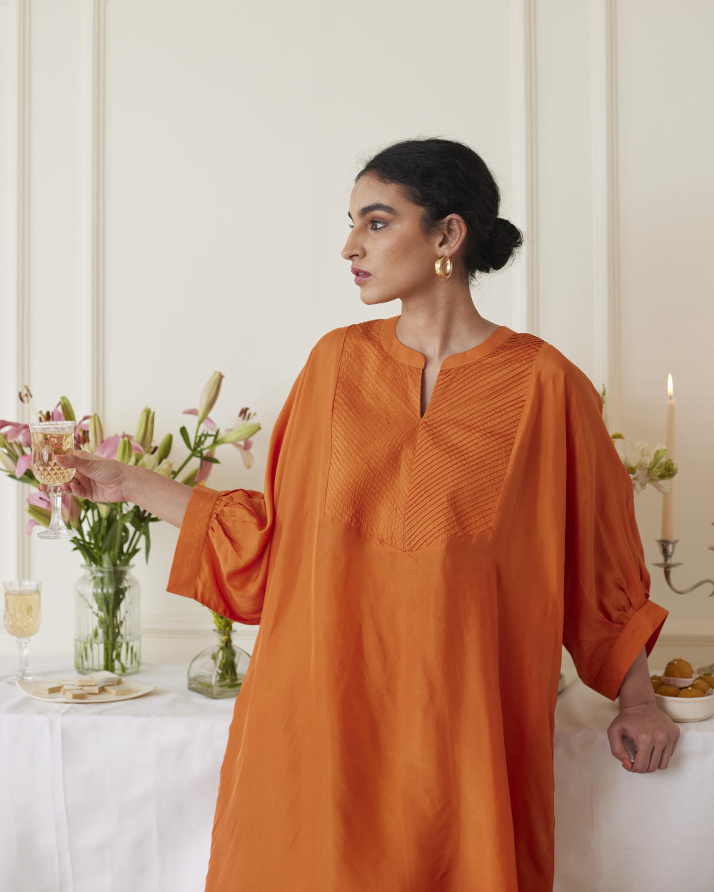 Buy BURNT ORANGE COORD SET from C&W Kurta/Kurta Sets for Women