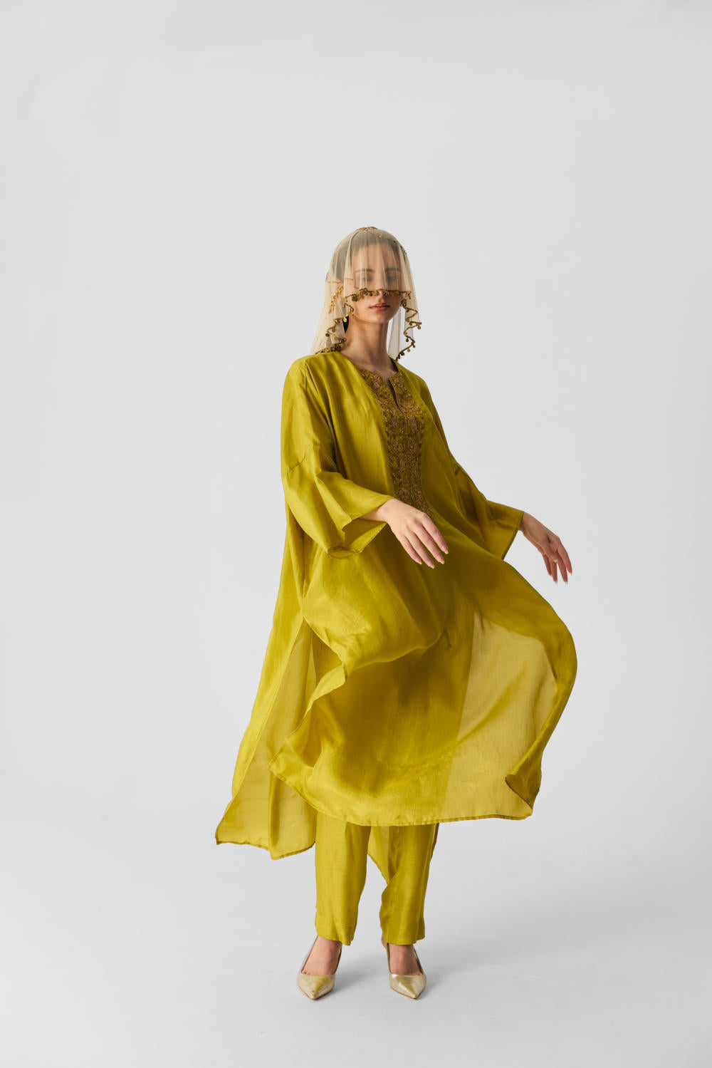 LIME KAFTAN SET