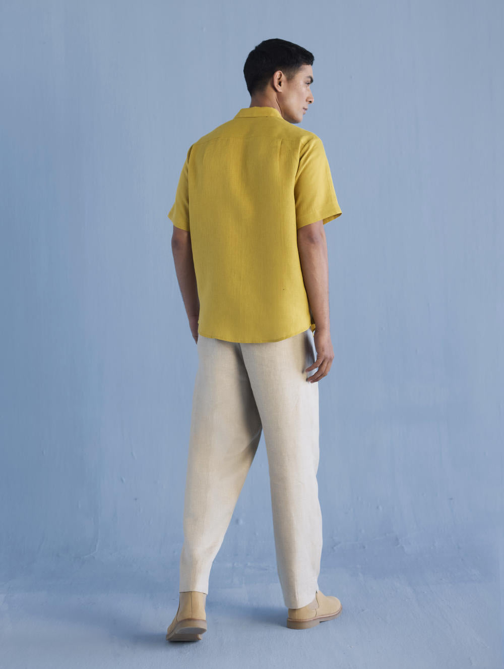 Kai Pintuck Linen Shirt - Ochre