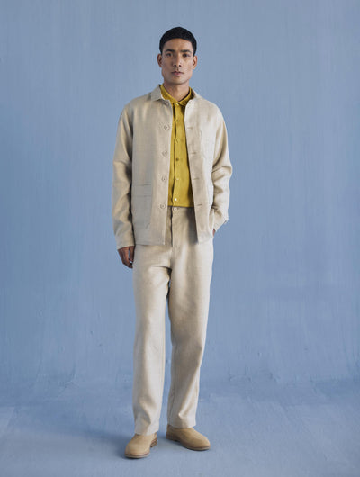 Ansh Forever Linen Shacket - Earth