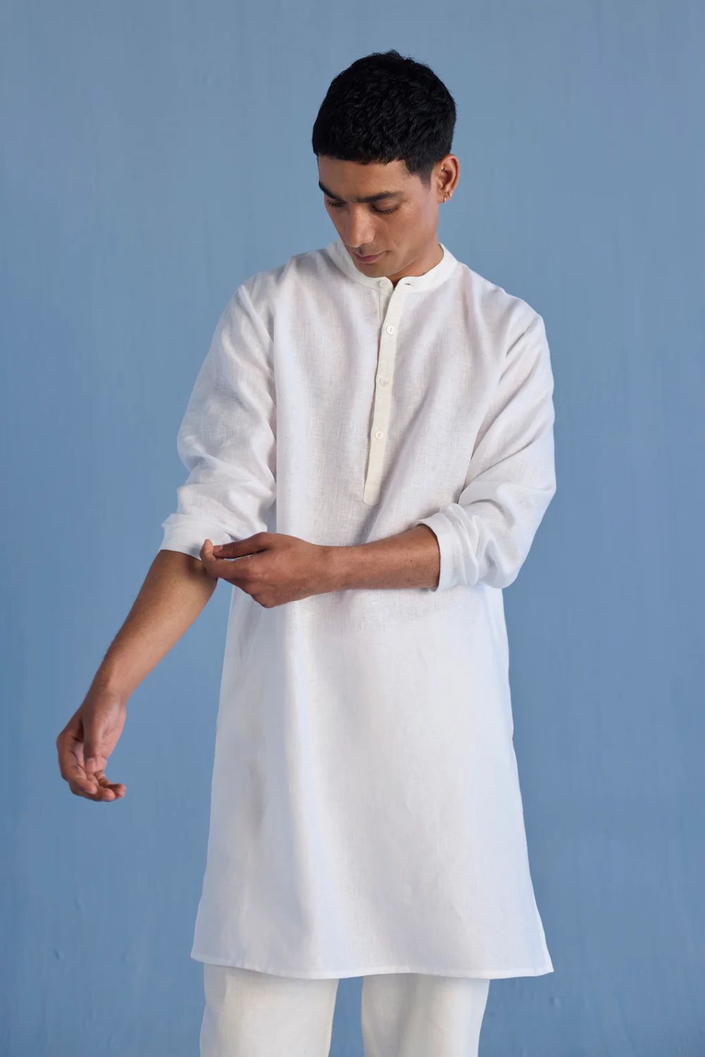Jay Forever Linen Kurta - White