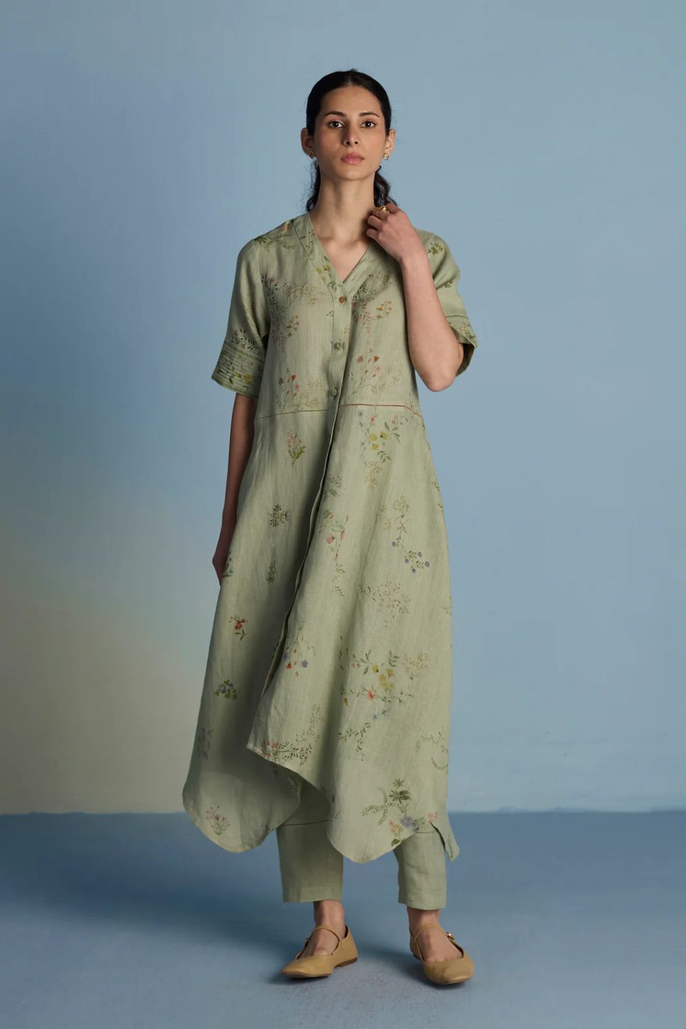 Inoya Linen Co-ord Set  - Mint