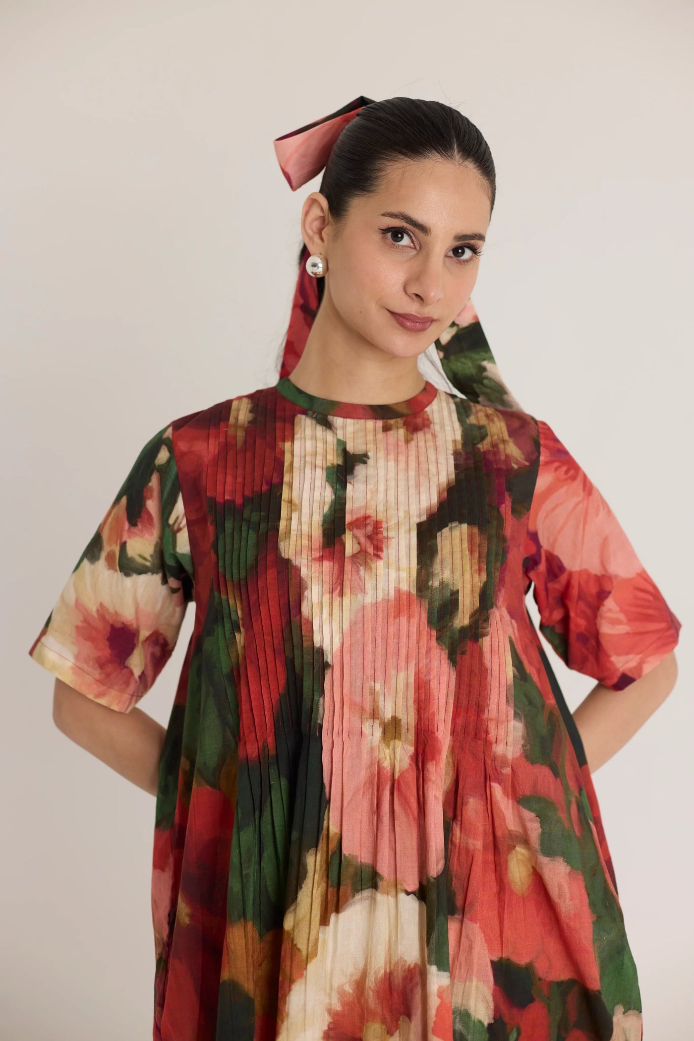 SCARLETT PINTUCKS DRESS - 2XL