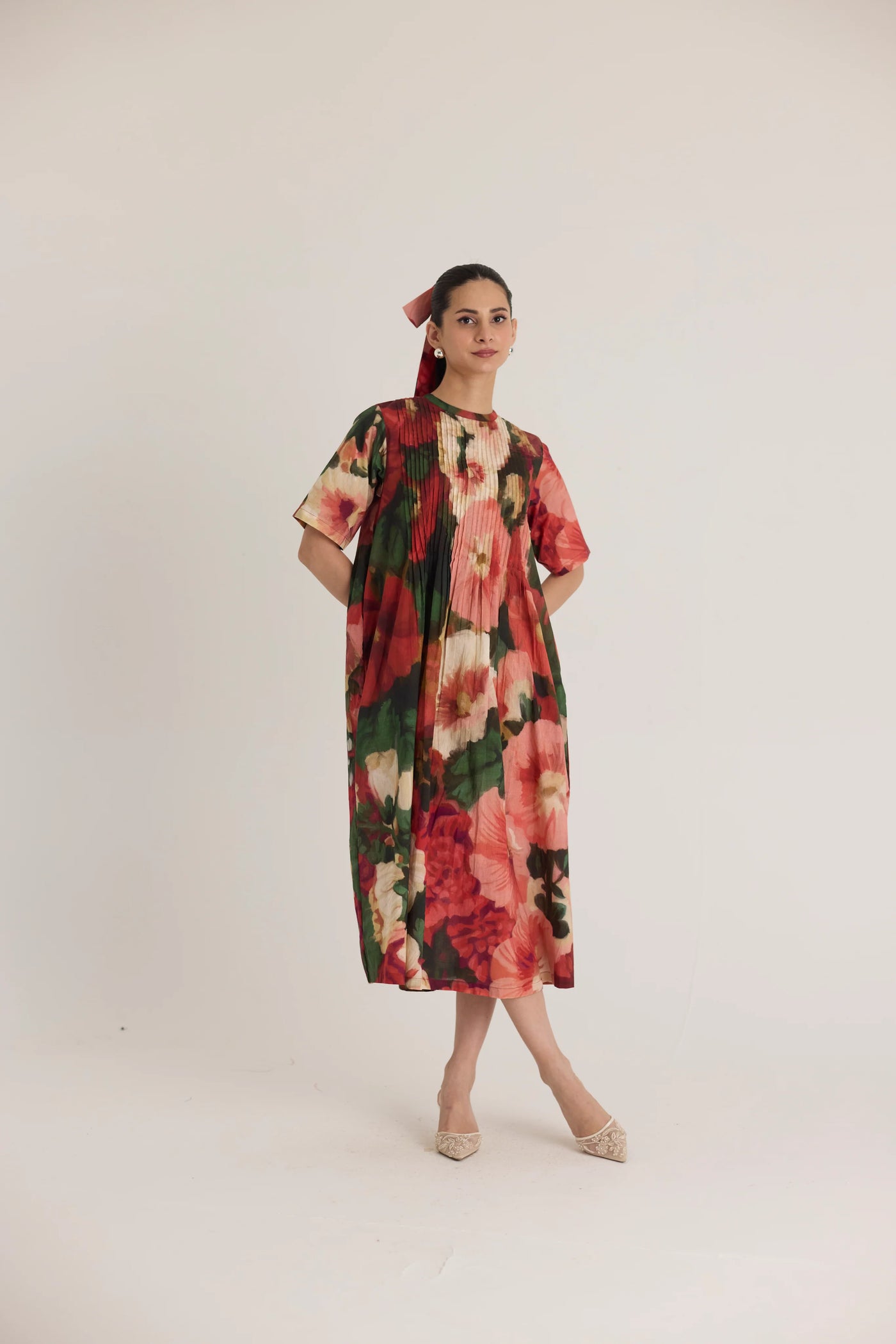 SCARLETT PINTUCKS DRESS - 2XL