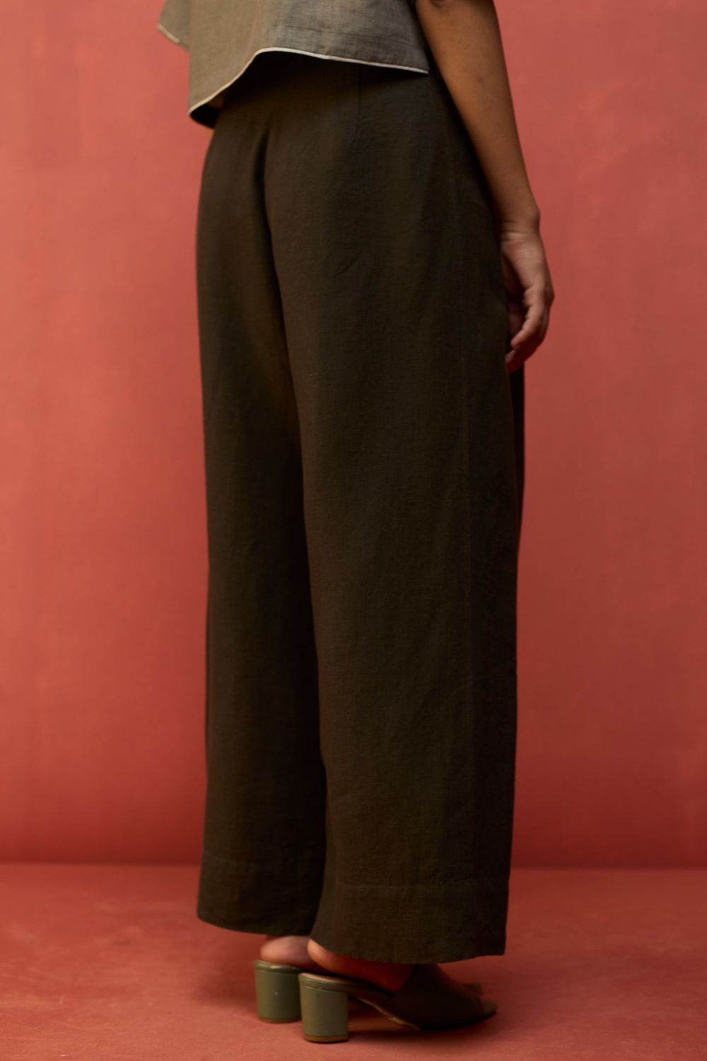 Kiera Cuban Collar Linen Shirt - Grey