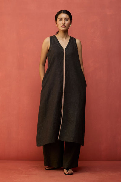 Rohe Sleeveless Linen Tunic - Charcoal