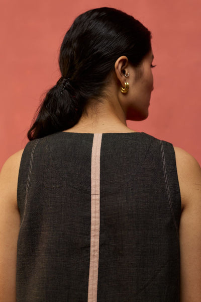 Rohe Sleeveless Linen Tunic - Charcoal