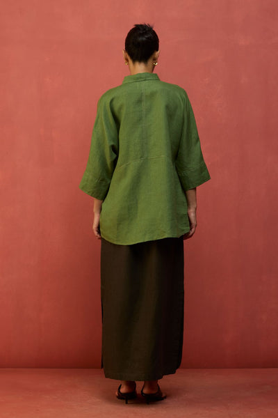 Yoko Forever Linen Shirt - Fern Green