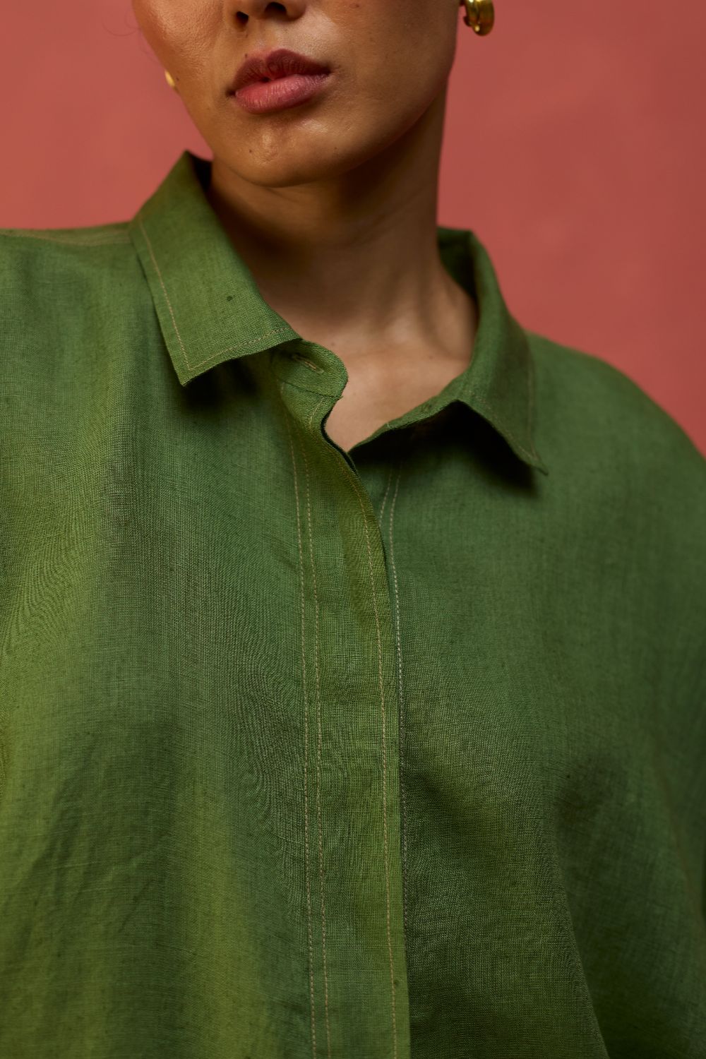 Yoko Forever Linen Shirt - Fern Green
