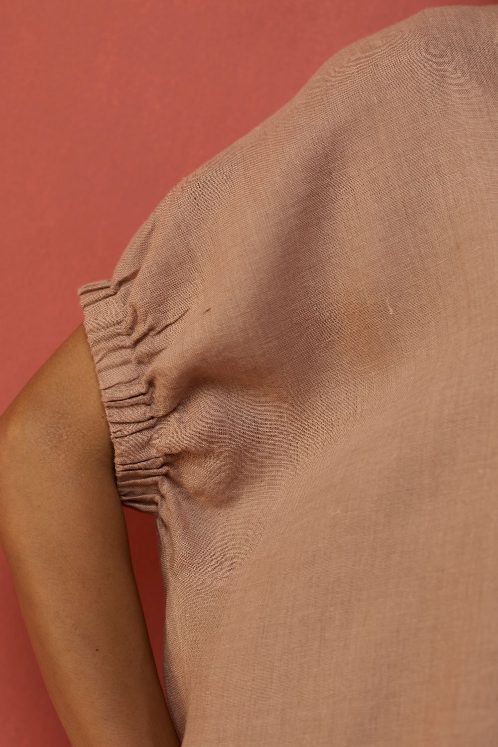Hoshi Linen Top - Dusty Rose