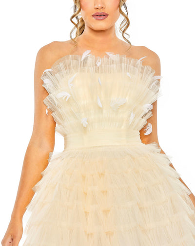 MD-20529 Off Shoulder Short Dress-Ivory