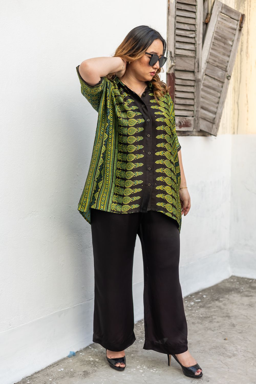 Hyde Green AntiFit Shirt and Pants Two-Piece Set (AJGSHST)