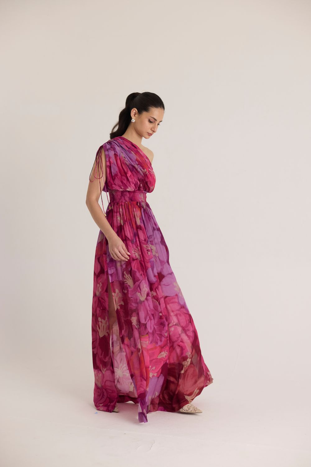 VIOLET ONE SHOULDER DRESS