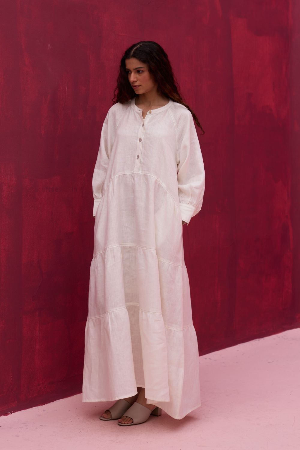 Shiri Linen Dress - Ivory