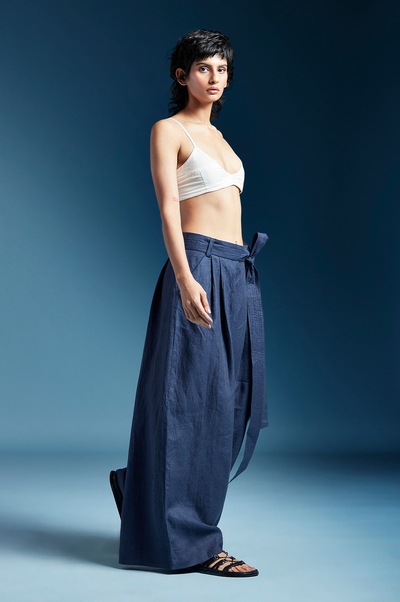 Skye Trousers-Midnight Blue