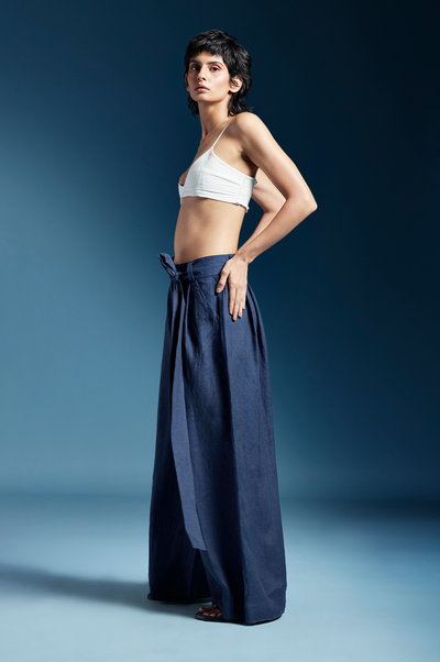 Skye Trousers-Midnight Blue