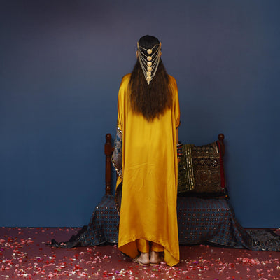 Saron Mustard Kaftan Set