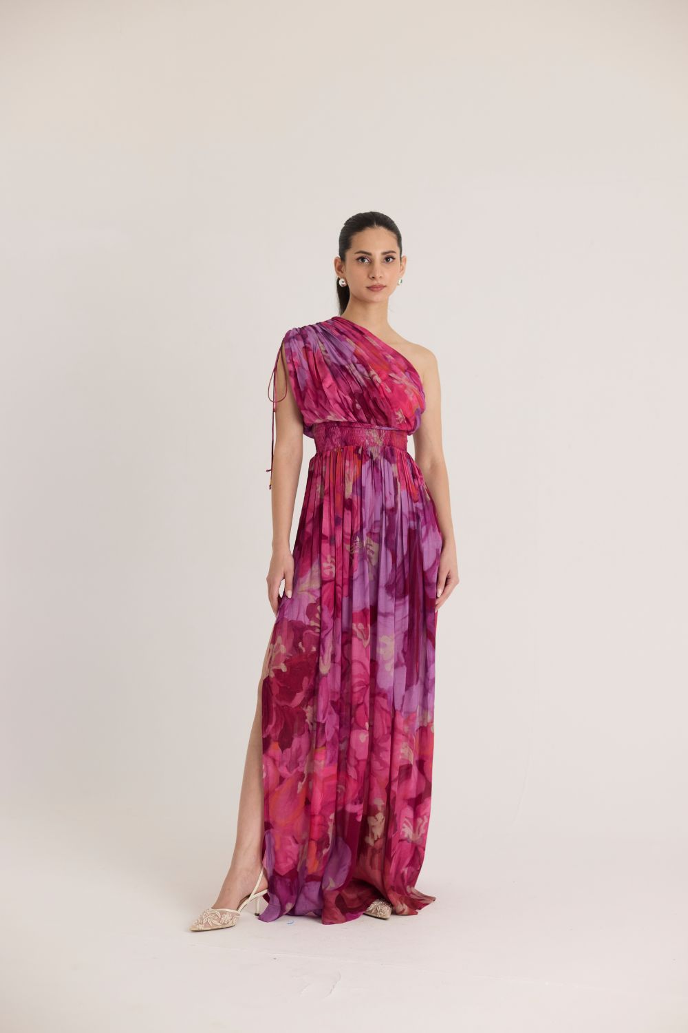 VIOLET ONE SHOULDER DRESS