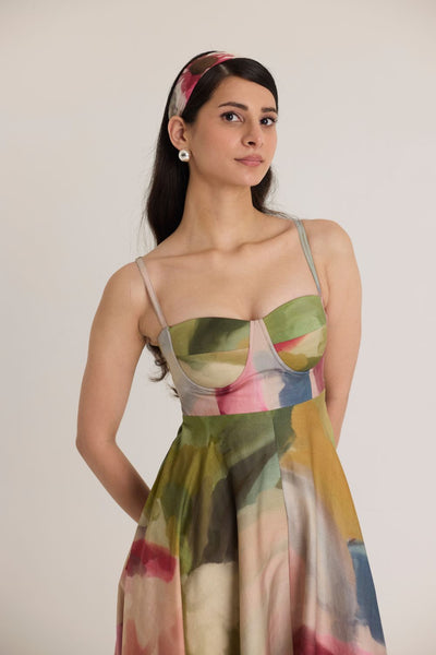 TILLY FLARED BRALETTE DRESS