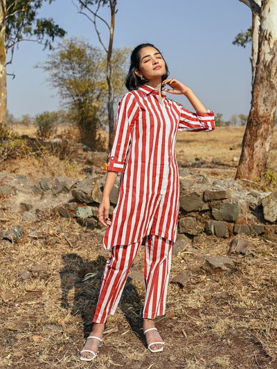 Ajmer Co-Ord Set -Handblock Printed Cotton Co- Ord Set