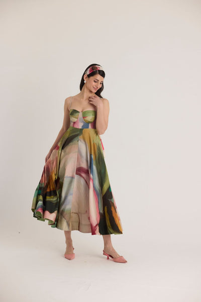 TILLY FLARED BRALETTE DRESS