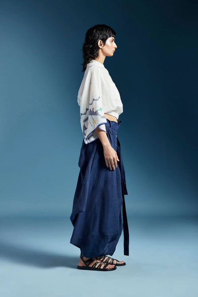 Abir Trousers in Blue-Midnight Blue
