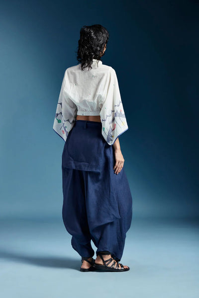 Abir Trousers in Blue-Midnight Blue