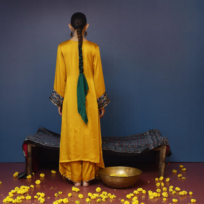 Soni Mustard Kurta Set