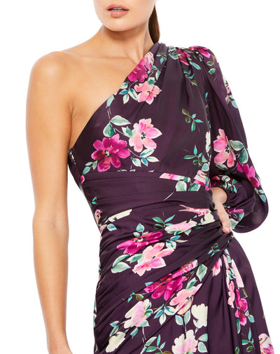 MD-2634 One Shoulder Gown-Purple