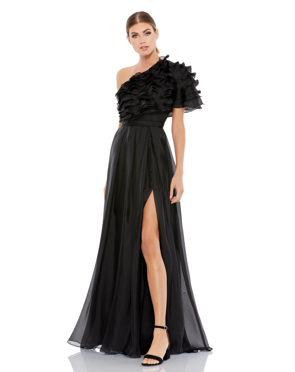 MD-26527 One Shoulder Gown-Black