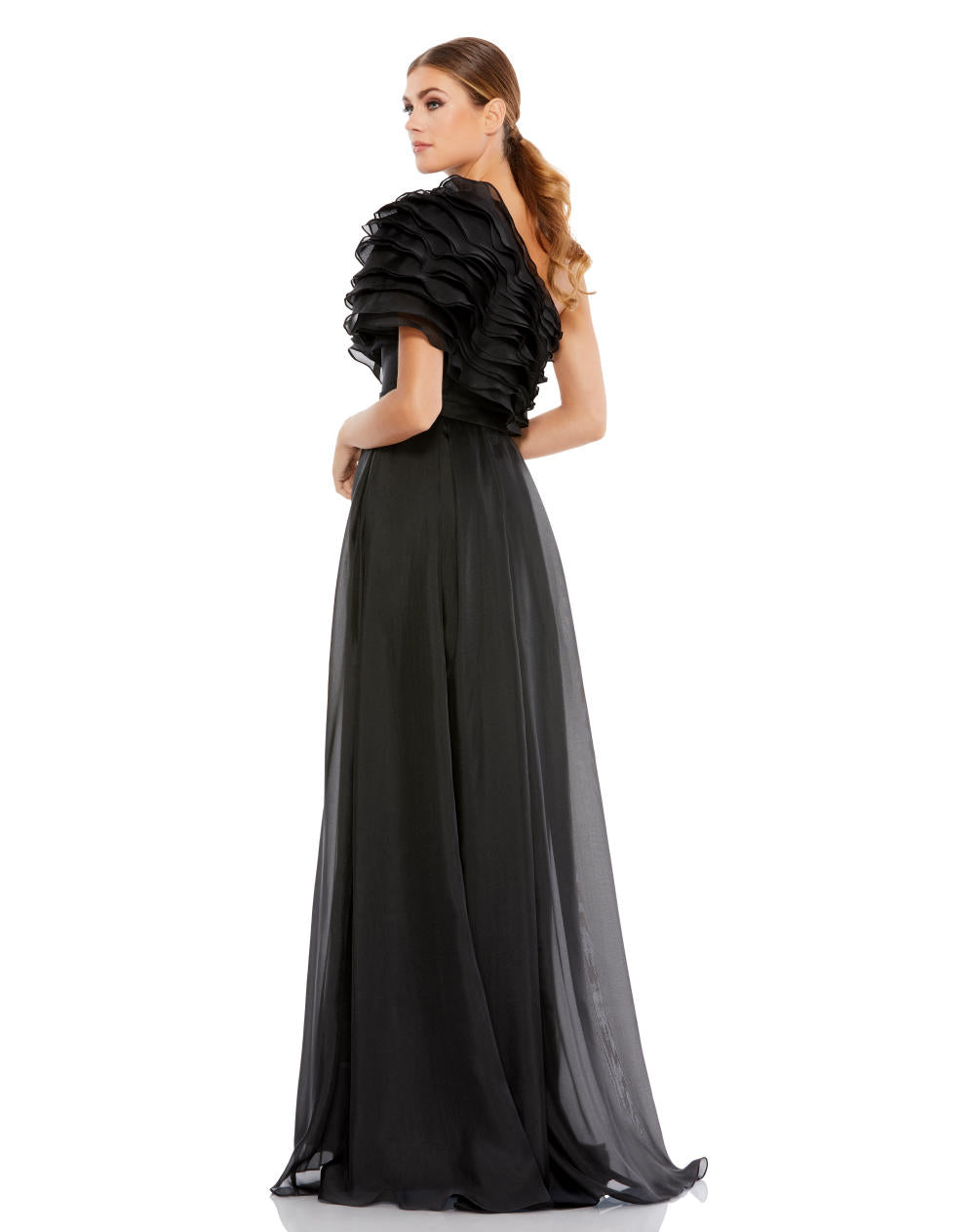 MD-26527 One Shoulder Gown-Black