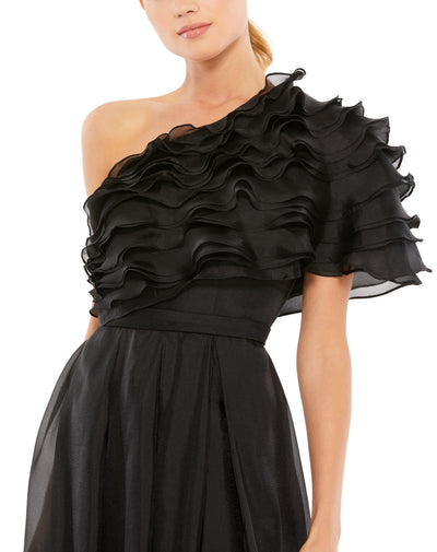 MD-26527 One Shoulder Gown-Black
