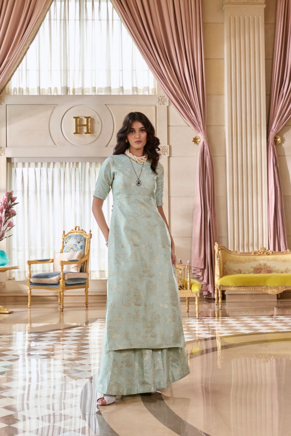 PH-2779 CHIARA KURTA SET – BLUE