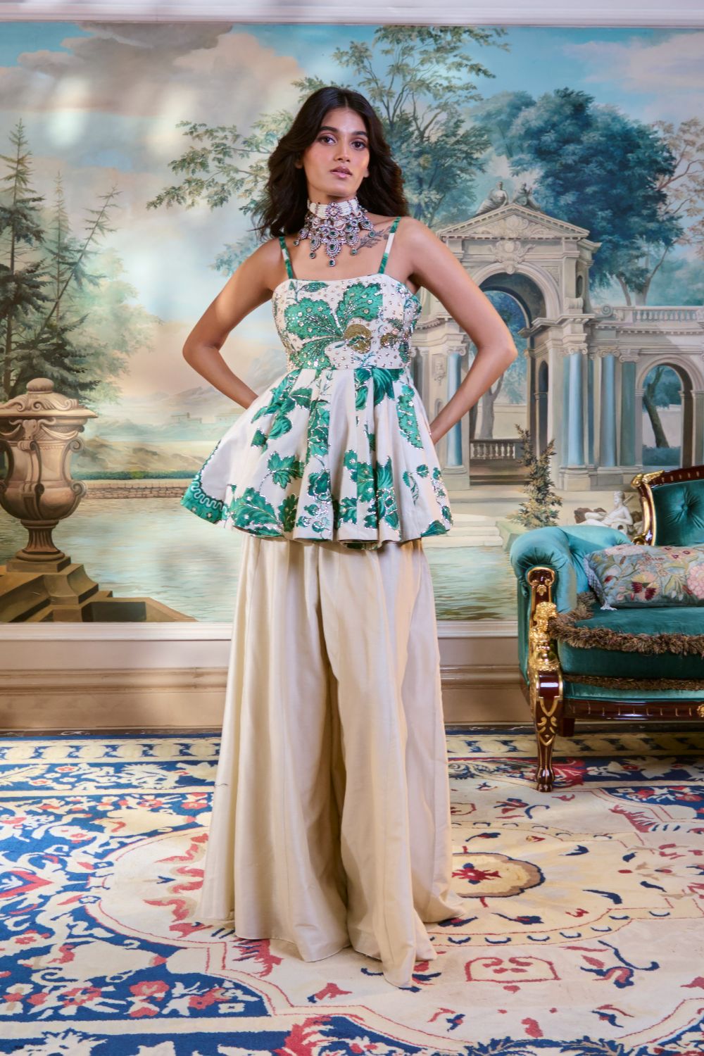 PH-2786 FARAH PEPLUM SET