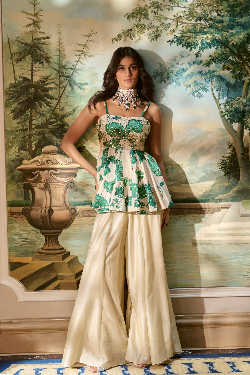 PH-2786 FARAH PEPLUM SET