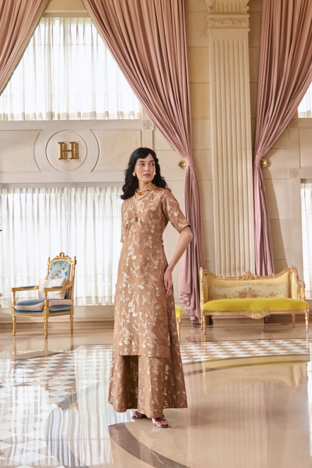 PH-2790 CHIARA KURTA SET – MOCHA