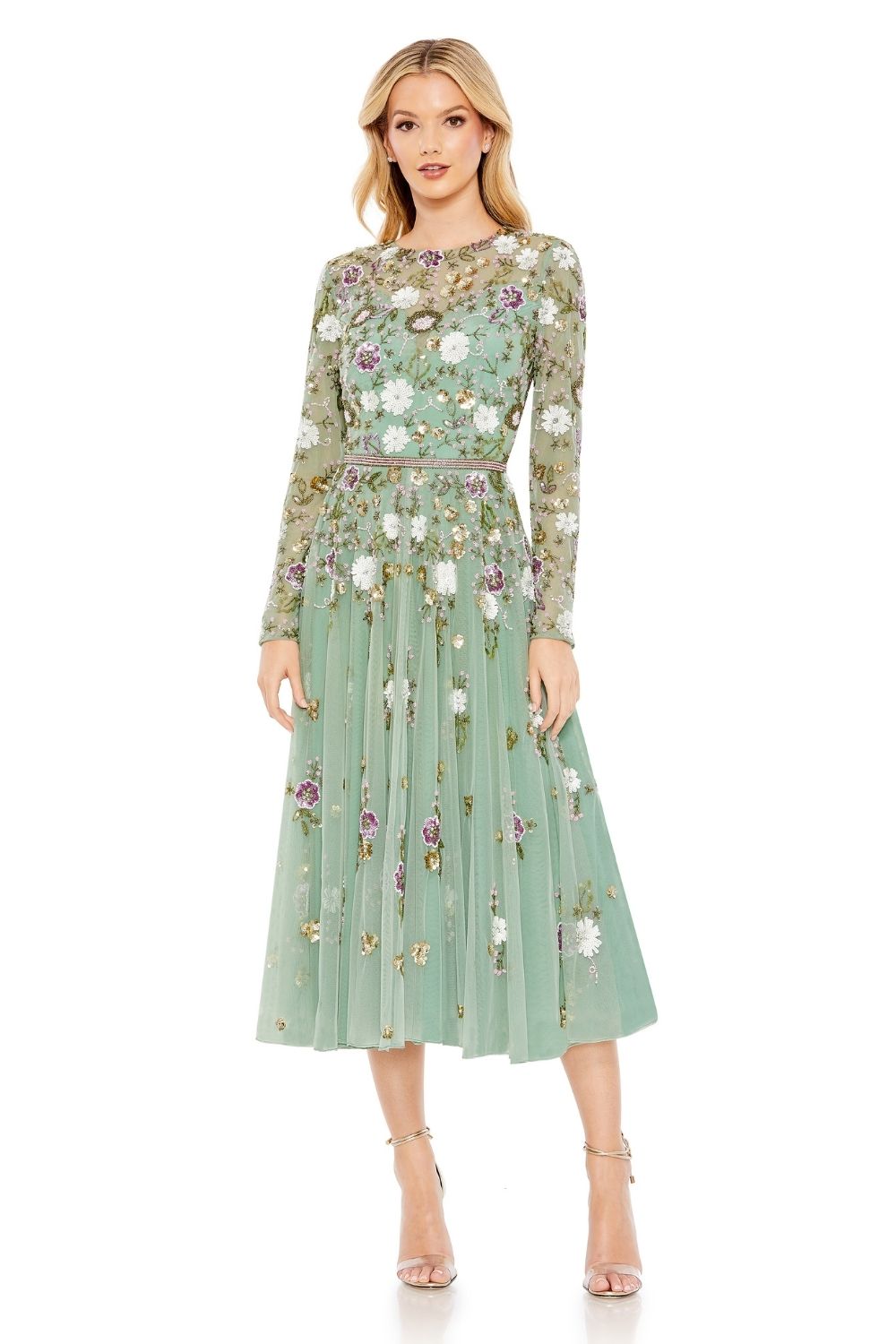 MD-5716 Midi Dress-Green
