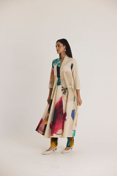 LILA LONG V NECK KURTA