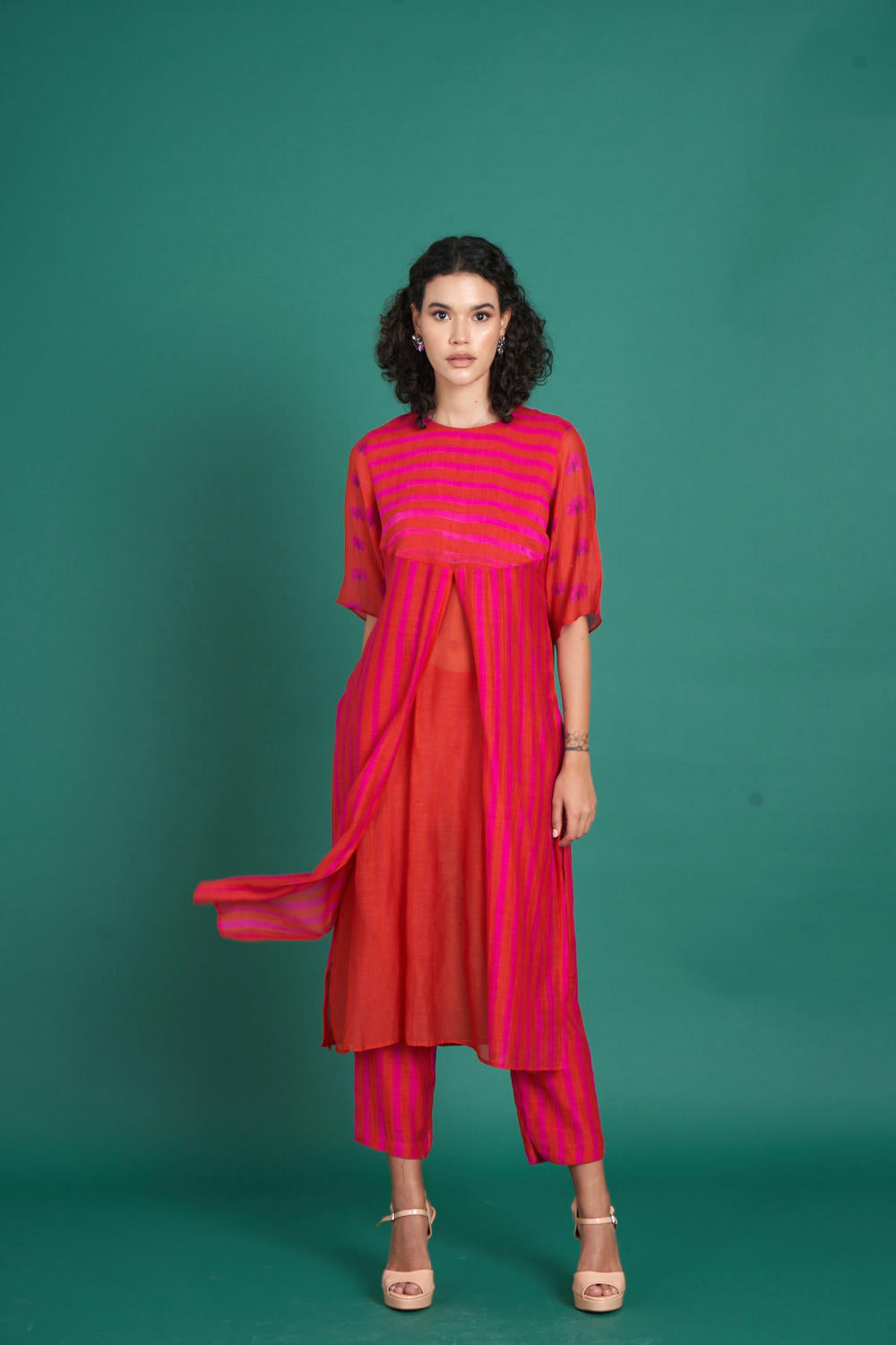 Abeer mul cotton silk kurta set